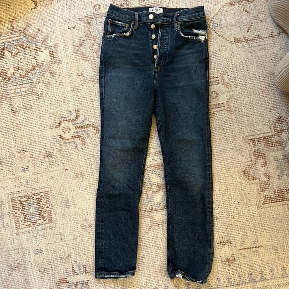 AGOLDE Riley High Rise Straight Crop Jeans Pastime size 25